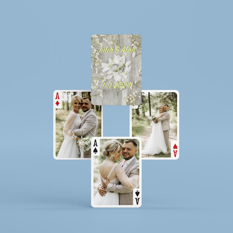 Personalised Wedding Playing Cards